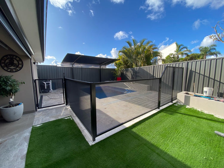 DIY Perforated Pool Fencing