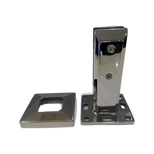 Square Base Mount Spigot 50x160 G2205 (Adjustable) C/W Raised Cover