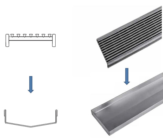 Wedge Wire Grate Tray Without Hole GR 316 91 x 2400mm